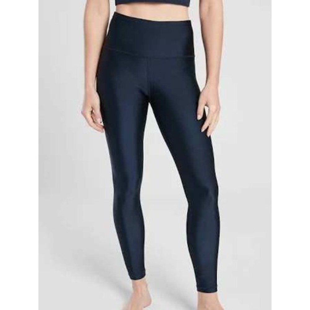 Athleta Navy Blue Elation Shine Tight High Rise Leggings XS